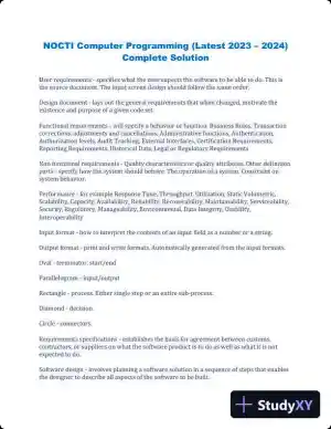 2023-2024 NOCTI Computer Programming Practice Exam with Answers (61 Solved Questions)