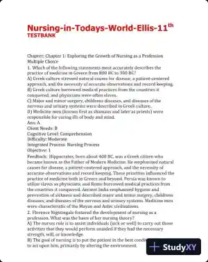 Nursing in Today's World: Trends, Issues, and Management Eleventh, North American Edition Test Bank