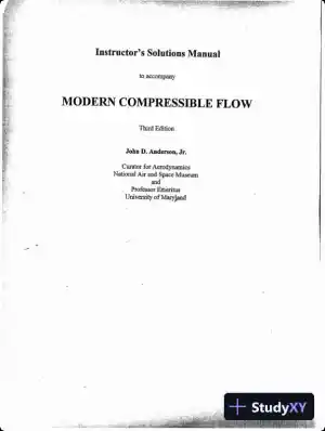 Solution Manual For Modern Compressible Flow: With Historical Perspective, 3rd Edition