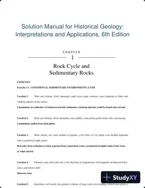 Solution Manual for Historical Geology: Interpretations and Applications, 6th Edition