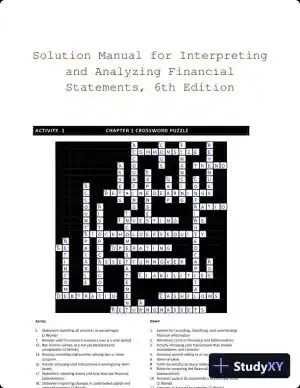 Solution Manual for Interpreting and Analyzing Financial Statements, 6th Edition