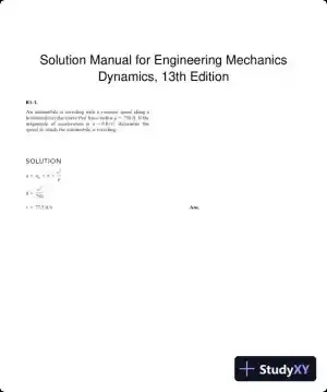Solution Manual for Engineering Mechanics Dynamics, 13th Edition
