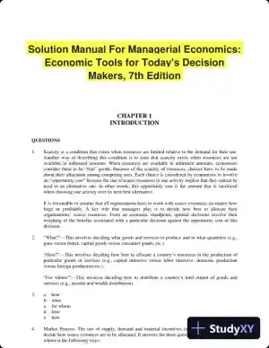 Solution Manual For Managerial Economics: Economic Tools for Today's Decision Makers, 7th Edition