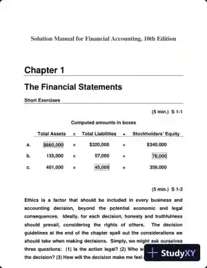 Solution Manual for Financial Accounting, 10th Edition