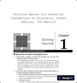 Solution Manual for Essential Foundations of Economics, Global Edition, 7th Edition
