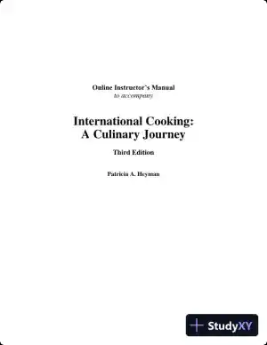 Class Notes for International Cooking: A Culinary Journey, 3rd Edition