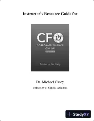 Class Notes for Corporate Finance, 2nd Edition