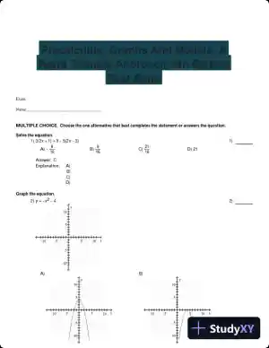 Precalculus: Graphs And Models, A Right Triangle Approach, 6th Edition Test Bank