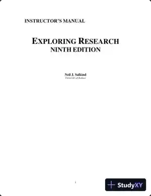 Class Notes for Exploring Research, 9th Edition