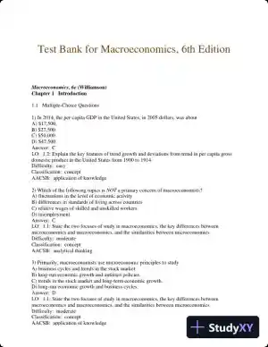 Test Bank for Macroeconomics, 6th Edition