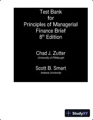 Test Bank for Principles of Managerial Finance, 8th Edition