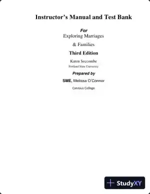 Class Notes for Exploring Marriages and Families, 3rd Edition
