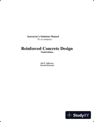 Reinforced Concrete Design, 9th Edition Solution Manual