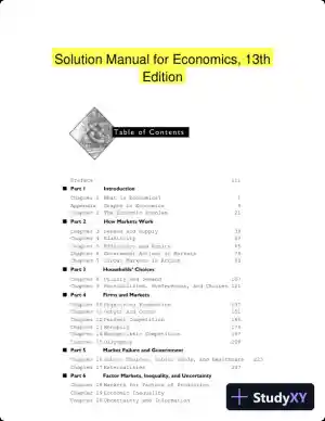 Solution Manual for Economics, 13th Edition