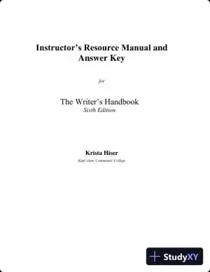 Lecture Notes for The Writer's Handbook, 6th Edition