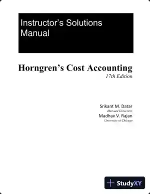 Solution Manual for Horngren's Cost Accounting, 17th Edition