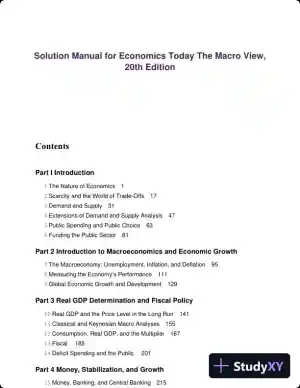 Solution Manual for Economics Today The Macro View, 20th Edition