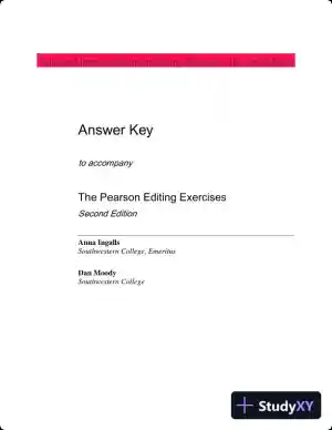 Solution Manual for Pearson Editing Exercises, The, 2nd Edition