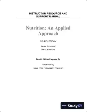 Lecture Notes for Nutrition An Applied Approach, 4th Edition
