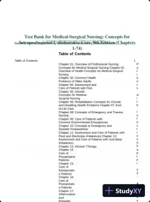 Test Bank for Medical-Surgical Nursing: Concepts for Interprofessional Collaborative Care, 9th Edition (Chapters 1-74)