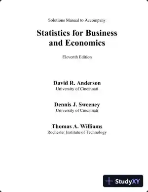 Solution Manual for Statistics for Business and Economics, 11th Edition