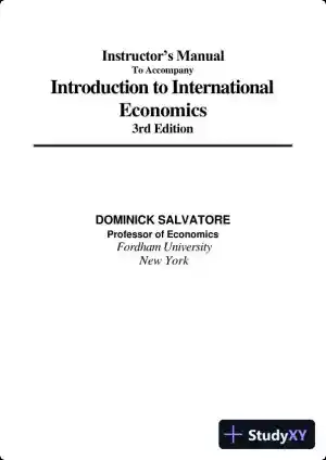 Solution Manual for Introduction to International Economics , 3rd Edition