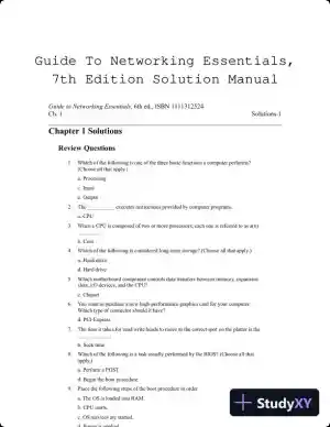 Guide To Networking Essentials, 7th Edition Solution Manual