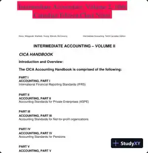 Intermediate Accounting, Volume 2, 10th Canadian Edition Lecture Notes