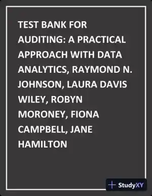 Test Bank for Auditing: A Practical Approach with Data Analytics, 2nd Edition (Chapters 1-15)
