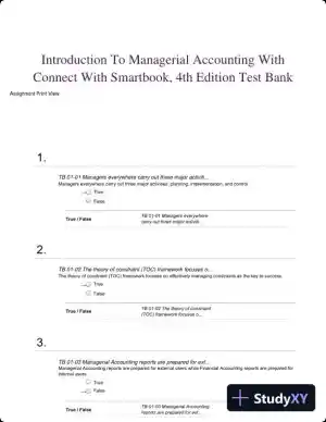 Introduction To Managerial Accounting With Connect With Smartbook, 4th Edition Test Bank
