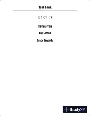 Test Bank for Calculus of a Single Variable, 10th Edition
