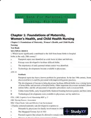 Test Bank For Maternal-Child Nursing, 4th Edition