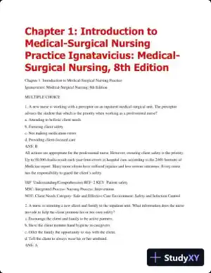 Test Bank For Medical-Surgical Nursing: Patient-Centered Collaborative Care (2 Volume Set), 8th Edition