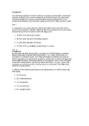 MHVide beck Ch22 NCLEX