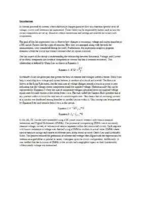 Experiment #17 DC Circuits Colin McCormick