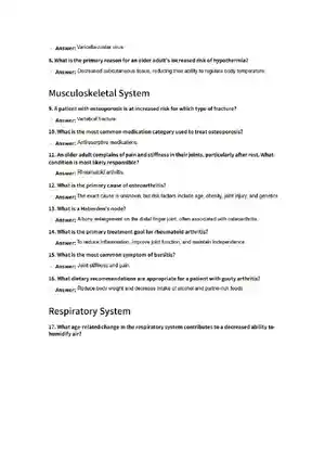 Physiological Changes Style Questions