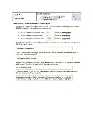 Hao Lin Gizmo Phase Changes Student Exploration WS