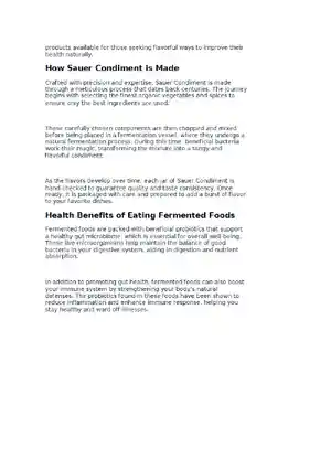 The Sauer Condiment NYT