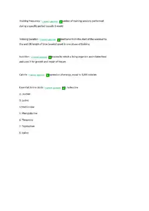 Nasm CPT Final Exam Study Guide