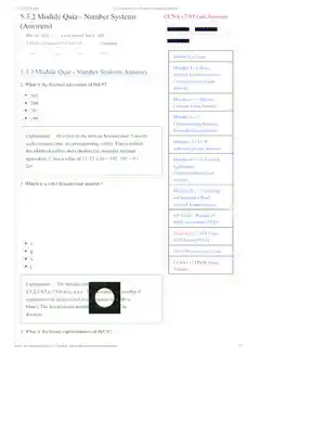 CCNA Module Quiz Number Systems & IP Addressing