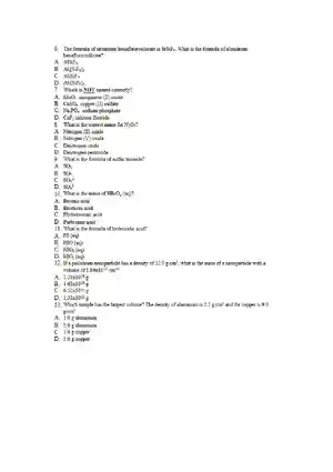 ACS Final Exam Practice Questions