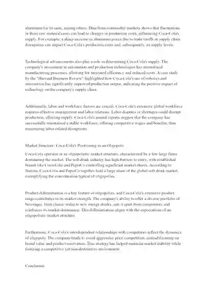 Analyzing Coca-Cola's Demand, Supply and Market St