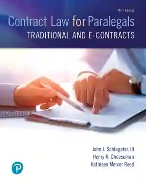 Cover of Contract Law For Paralegals by Kathleen Reed, Henry R. Cheeseman, John J. Schlageter