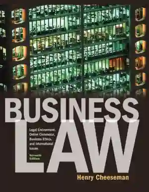 Cover of Business Law by Henry R. Cheeseman