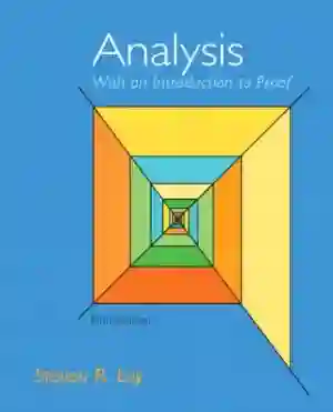 Cover of Analysis With An Introduction To Proof by Steven R. Lay