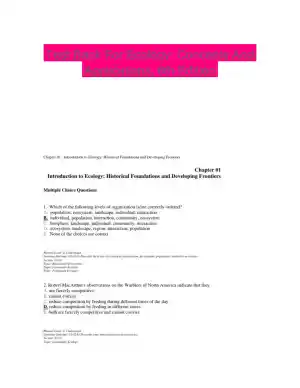 Test Bank For Ecology: Concepts And Applications, 6th Edition