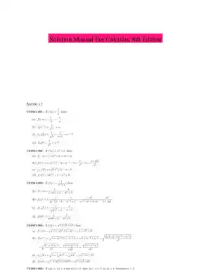 Solution Manual For Calculus, 6th Edition