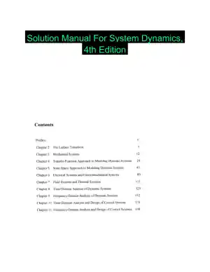 Solution Manual For System Dynamics, 4th Edition