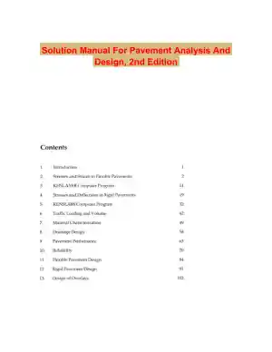 Solution Manual For Pavement Analysis And Design, 2nd Edition