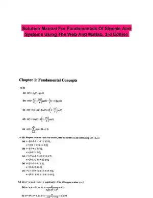 Solution Manual For Fundamentals Of Signals And Systems Using The Web And Matlab, 3rd Edition